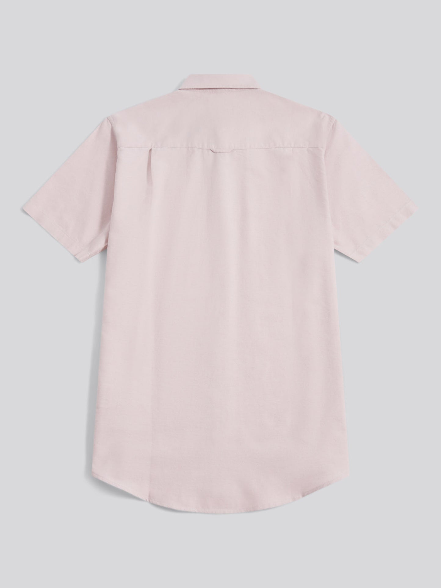 Mens Short Sleeve Oxford Shirt in Sepia Rose