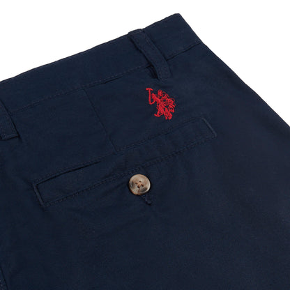 Mens Linen Blend Chinos in Dark Sapphire Navy