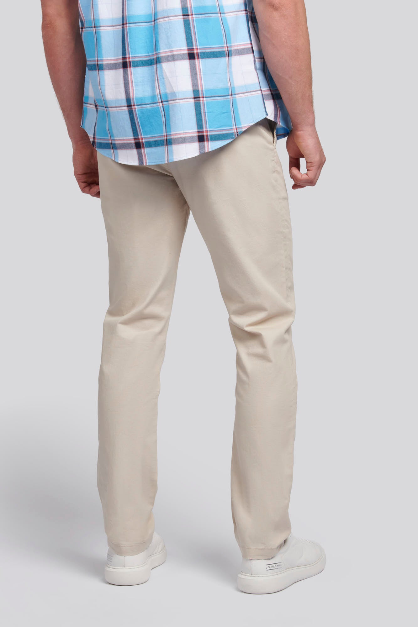 Mens Linen Blend Chinos in French Oak