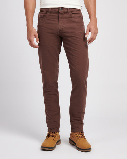 Mens Moleskin 5 Pocket Trouser in Chocolate Martini