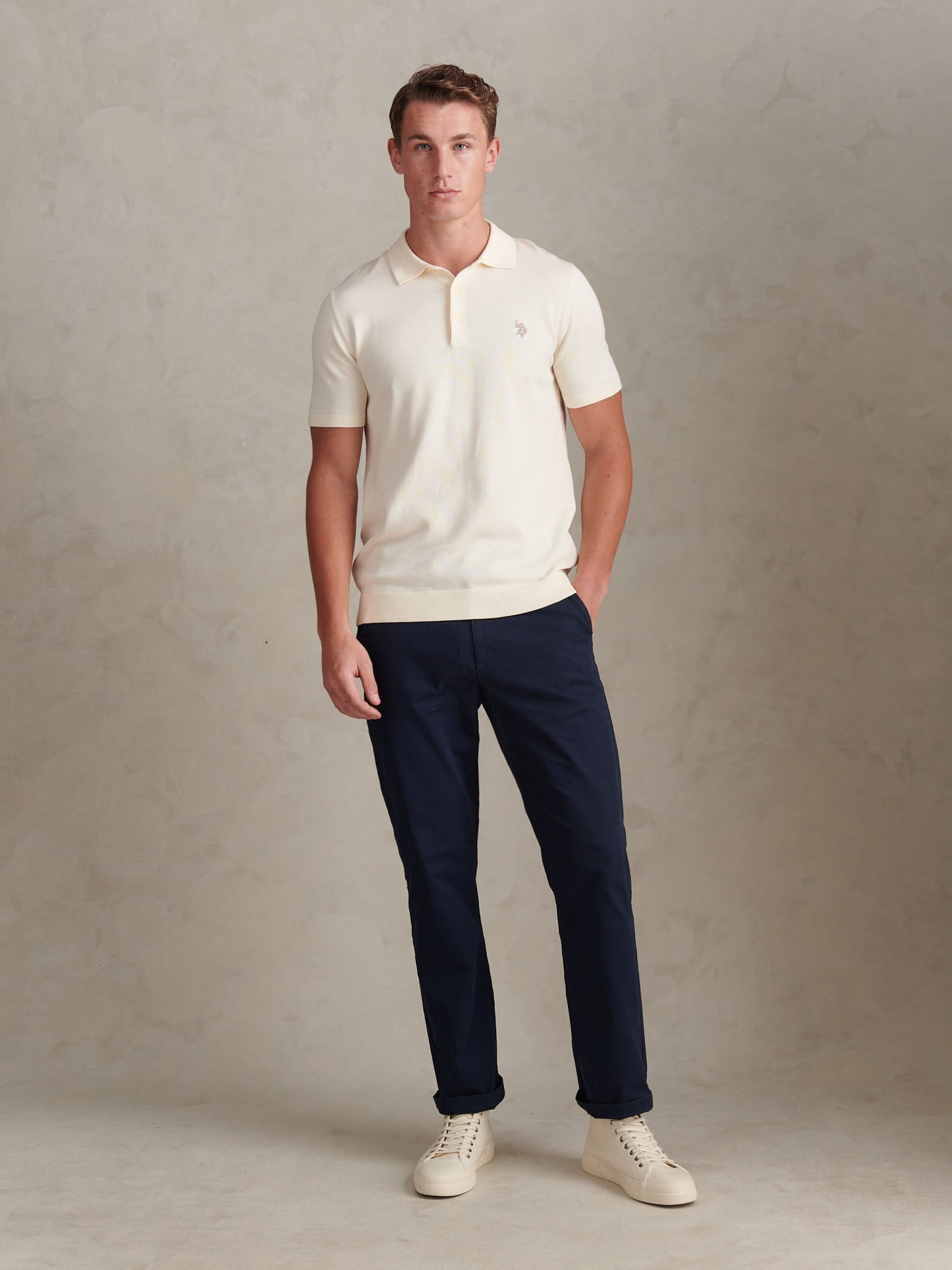 Mens Combed Cotton Polo Shirt Whisper White