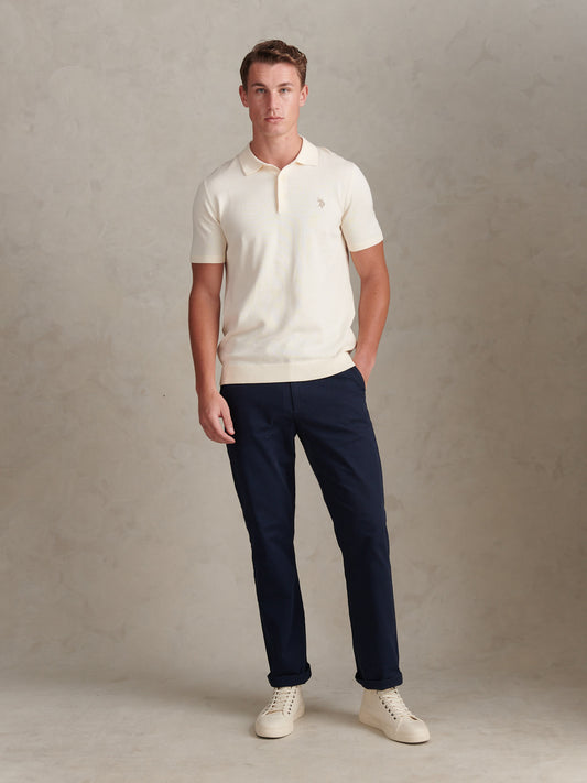 Mens Combed Cotton Polo Shirt Whisper White