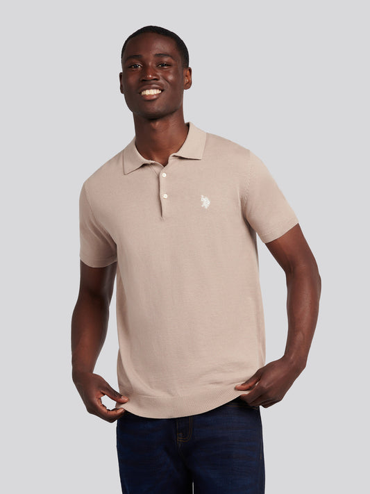 Mens Combed Cotton Polo Shirt in Atmosphere