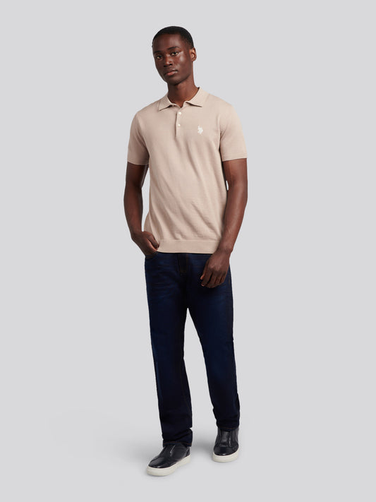 Mens Combed Cotton Polo Shirt in Atmosphere