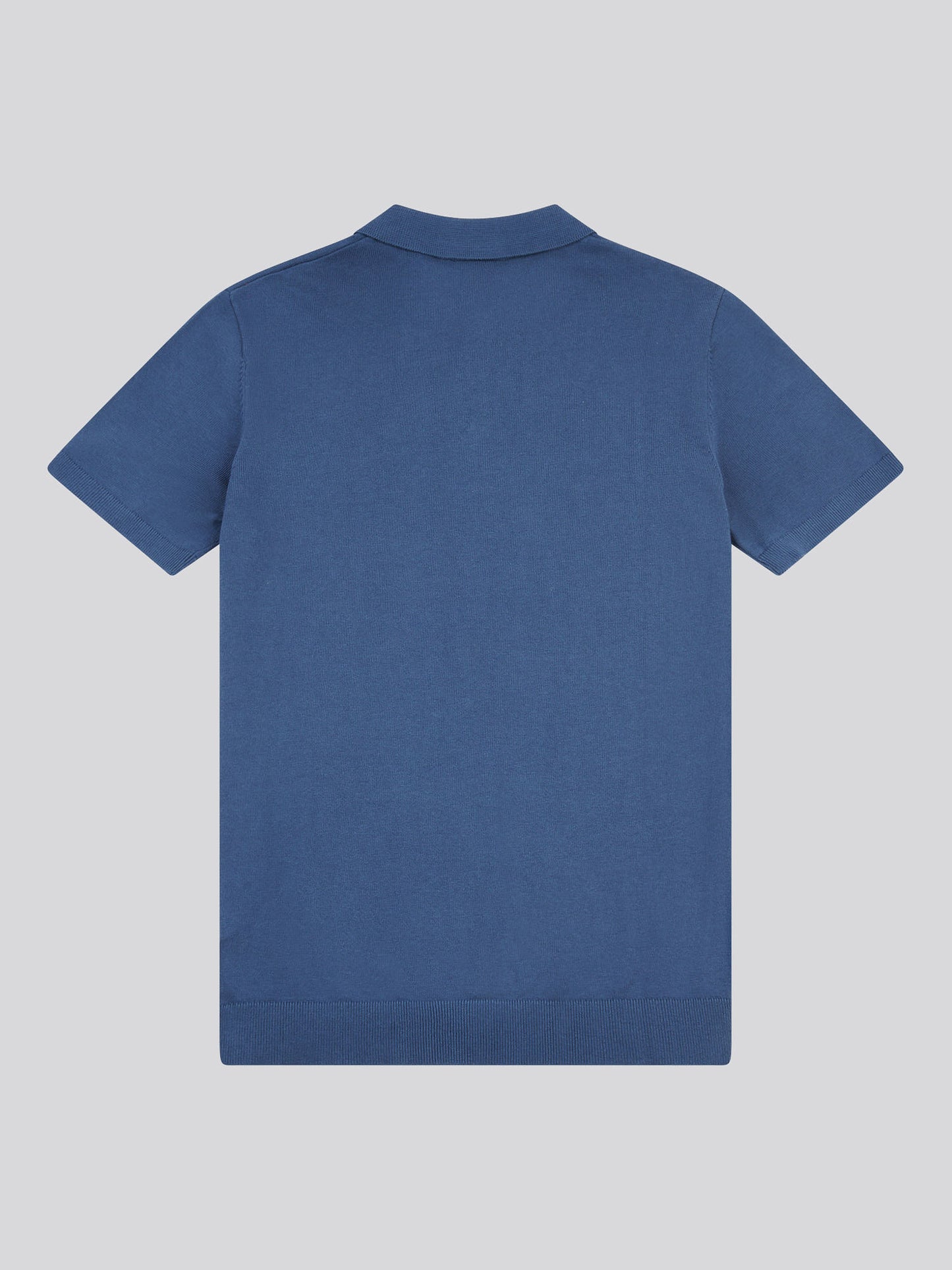 Mens Combed Cotton Polo Shirt in Vintage Indigo