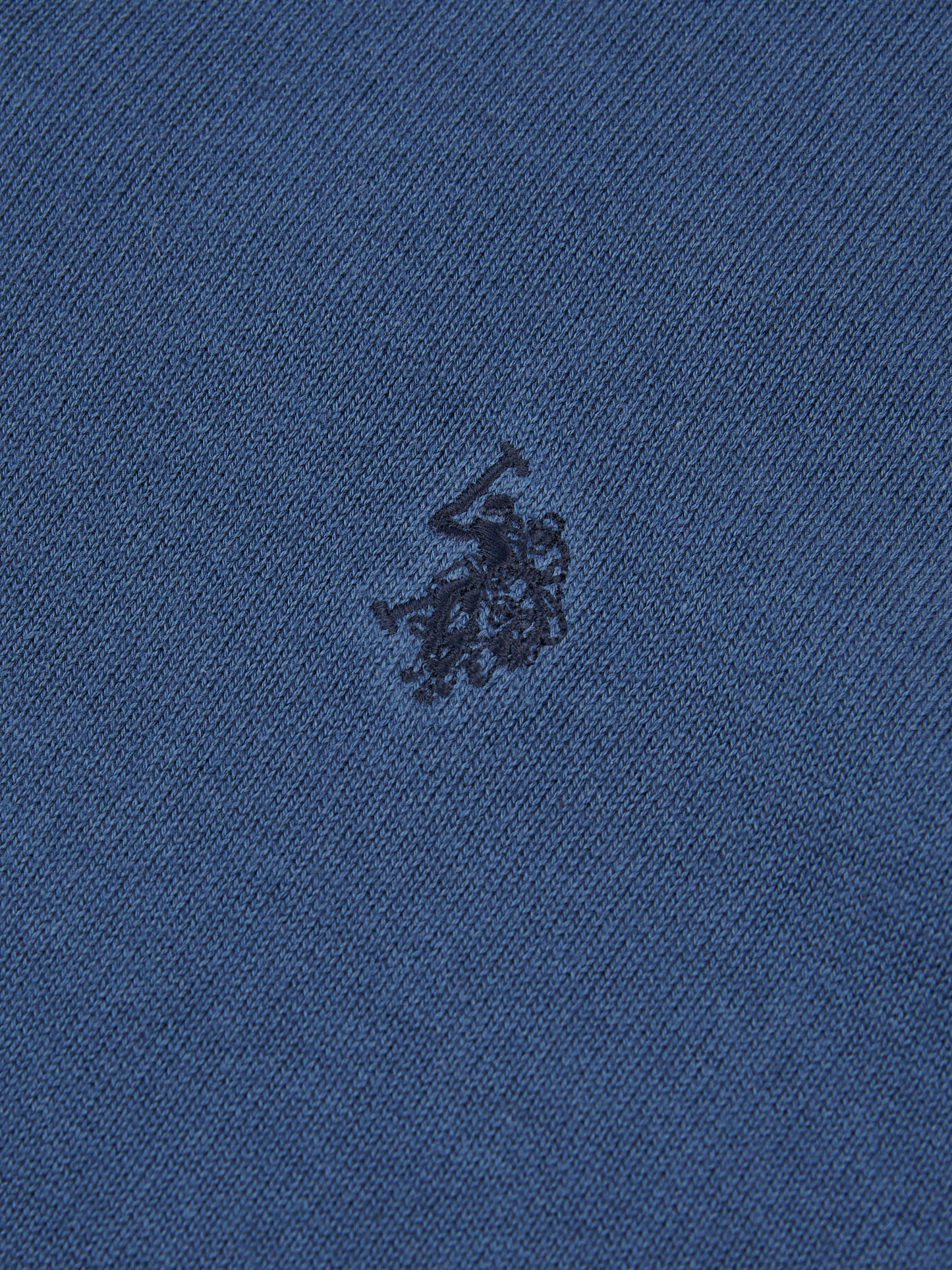 Mens Combed Cotton Polo Shirt in Vintage Indigo