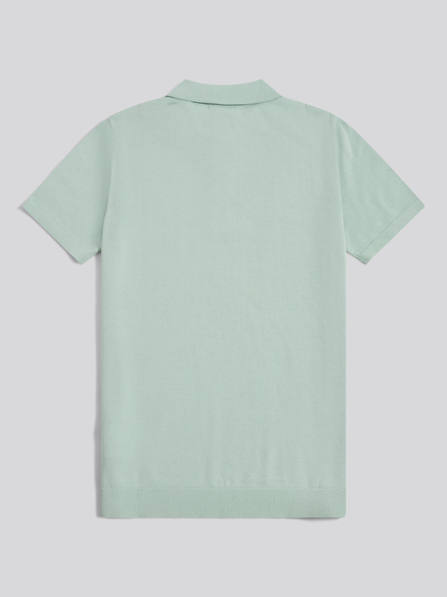 Mens Combed Cotton Polo Shirt in Aqua Foam