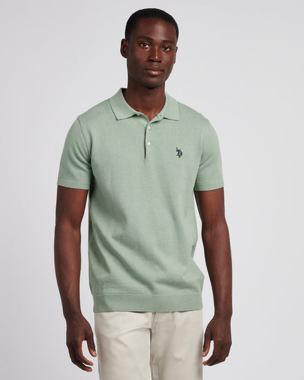 Mens Combed Cotton Polo Shirt in Iceberg Green