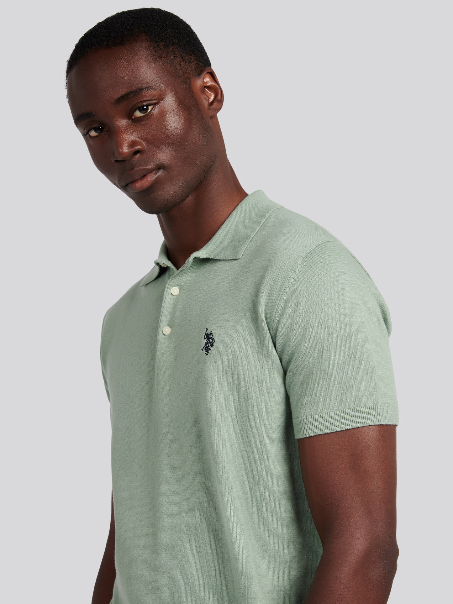 Mens Combed Cotton Polo Shirt in Iceberg Green