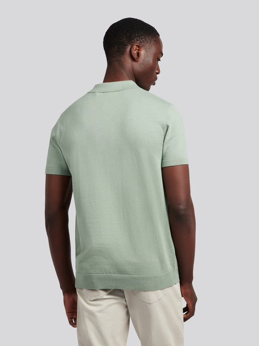 Mens Combed Cotton Polo Shirt in Iceberg Green