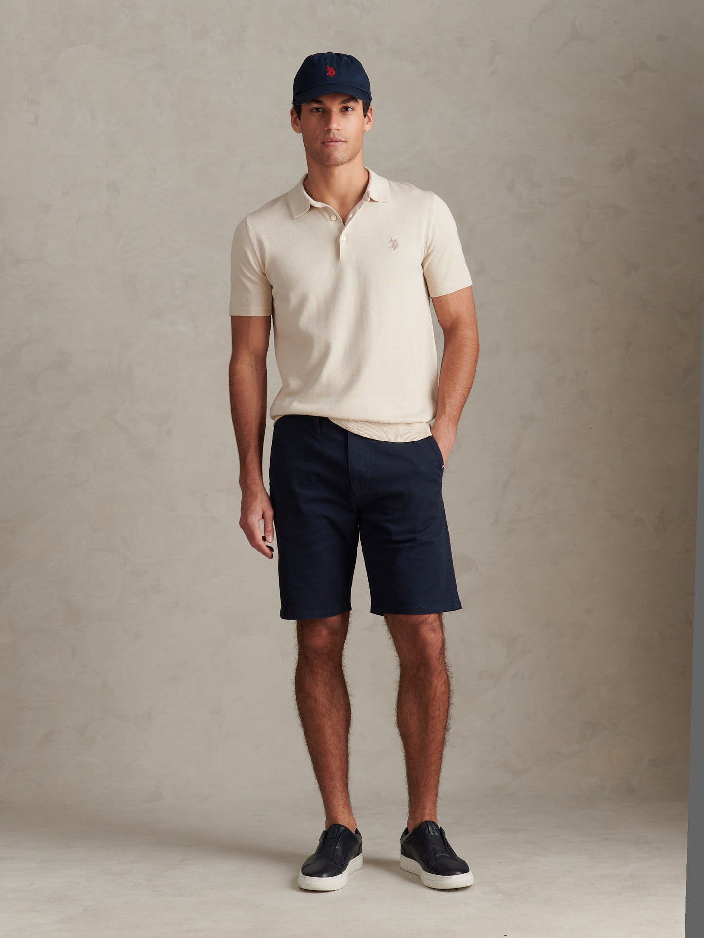 Mens Combed Cotton Polo Shirt in Beige