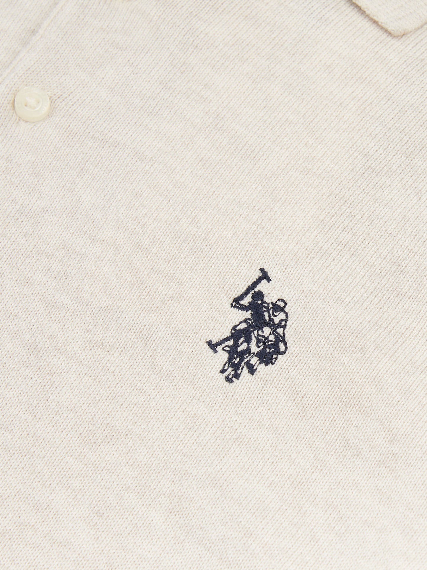 Mens Combed Cotton Polo Shirt in Birch Marl