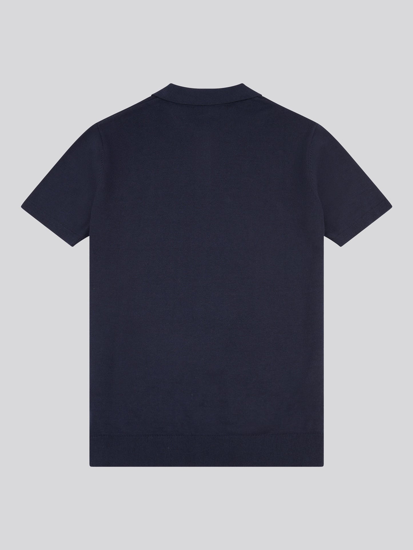 Mens Combed Cotton Polo Shirt in Dark Sapphire Navy / Haute Red DHM
