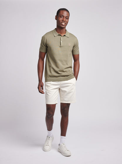 Mens Combed Cotton Polo Shirt in Mulled Basil/Multi coloured DHM