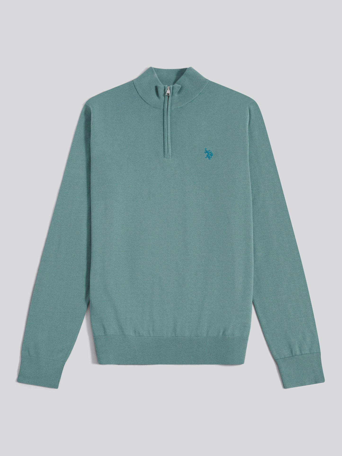 Cotton 1/4 Zip Neck Arctic