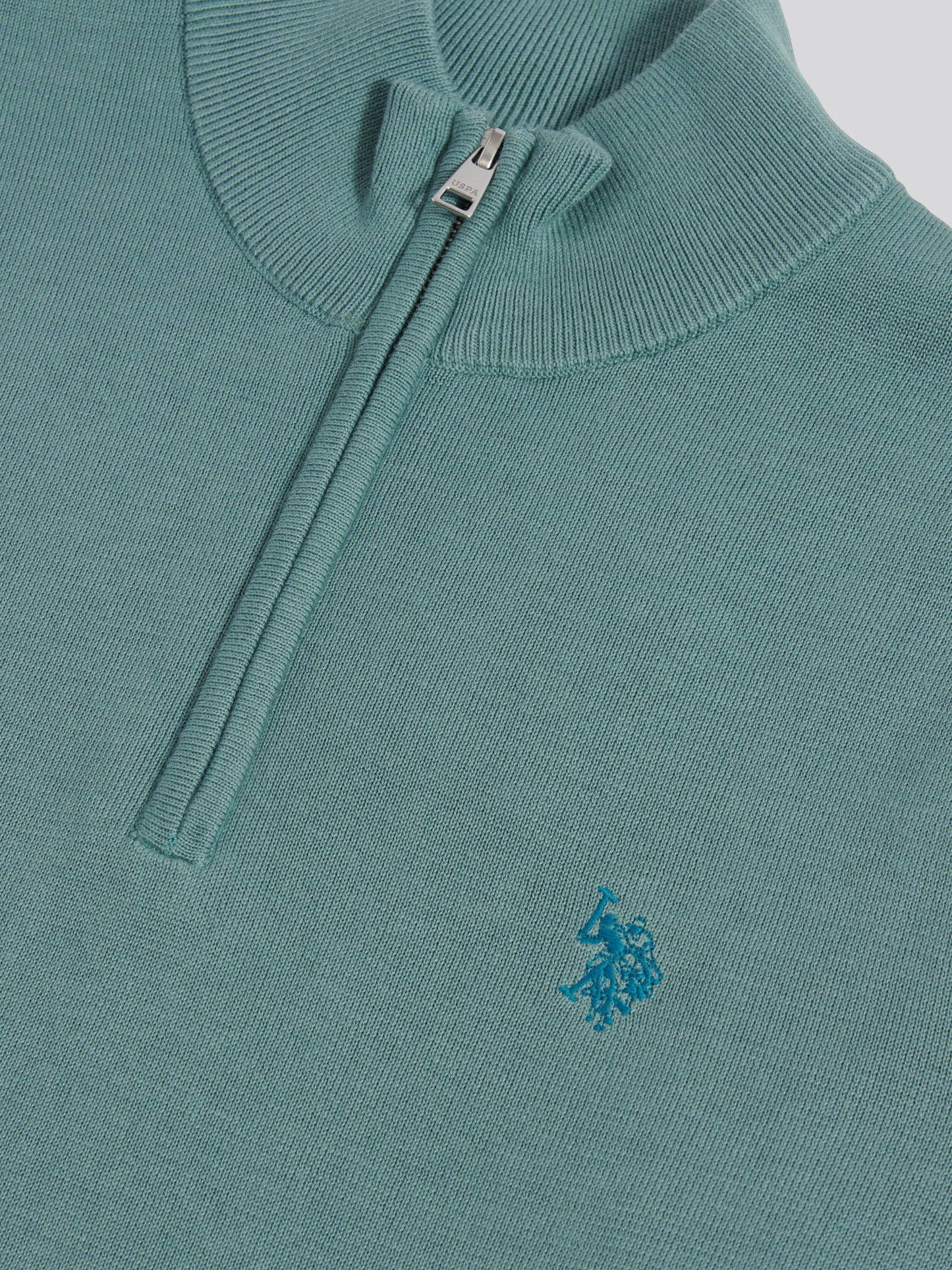 Cotton 1/4 Zip Neck Arctic