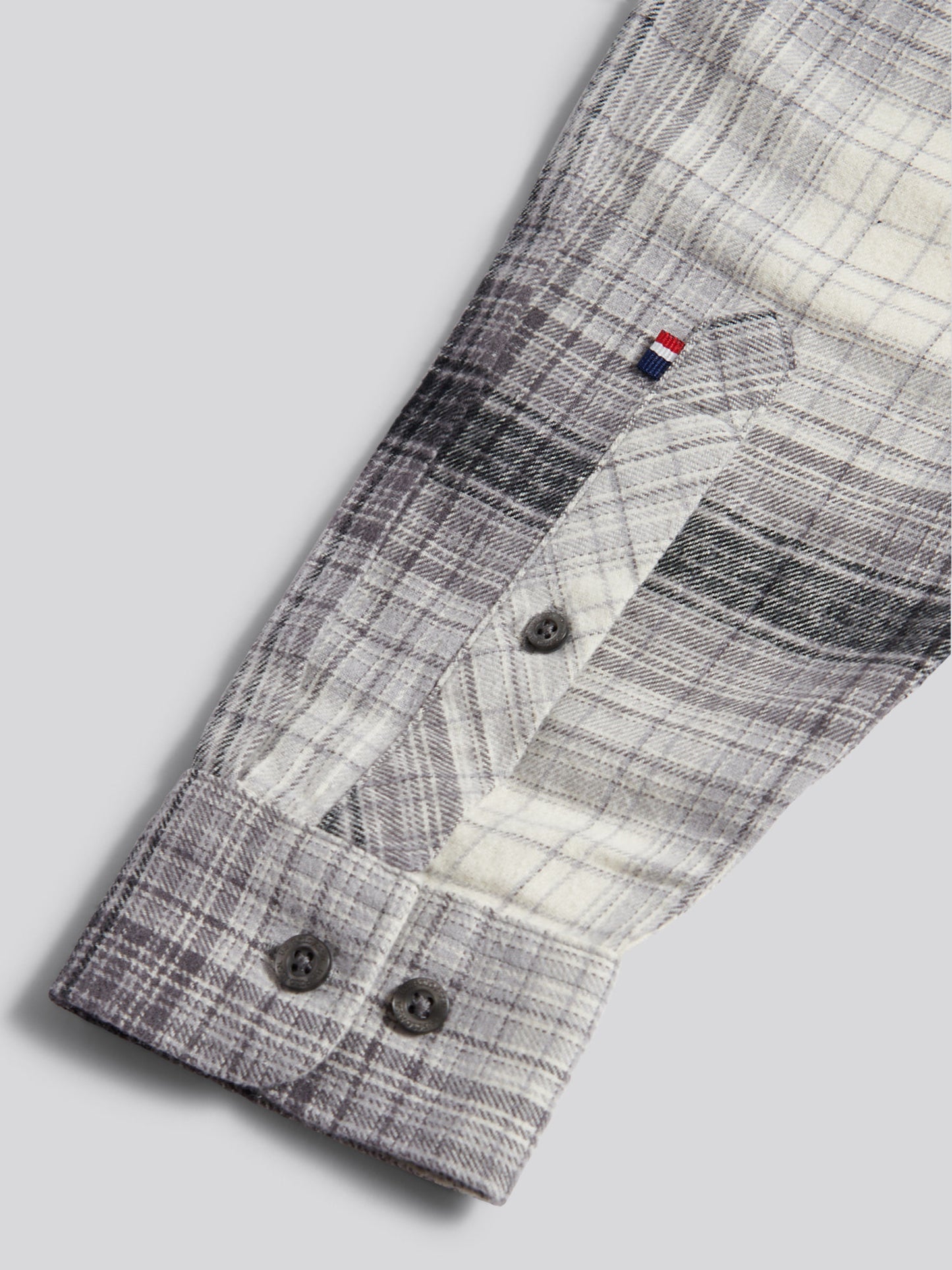 Mens Ombre Check Buttondown Shirt in Black
