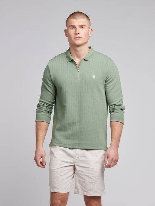 Long-Sleeved Polo Shirt