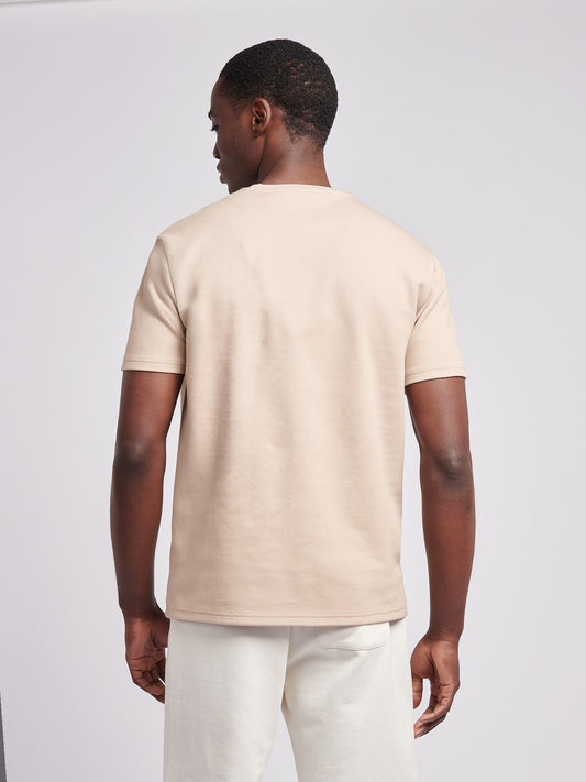 Mens Double Horsemen Twill T-Shirt in Doeskin