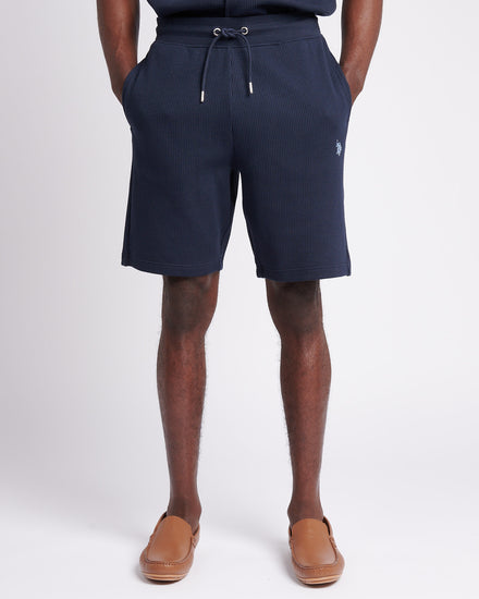 Mens Waffle Texture Short in Dark Sapphire Navy / Moonlight Blue DHM
