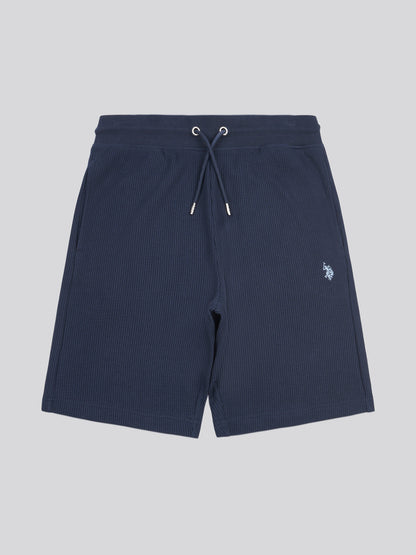 Mens Waffle Texture Short in Dark Sapphire Navy / Moonlight Blue DHM