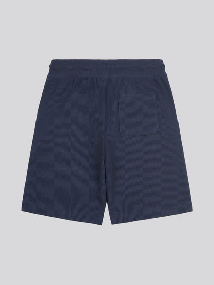 Mens Waffle Texture Short in Dark Sapphire Navy / Moonlight Blue DHM