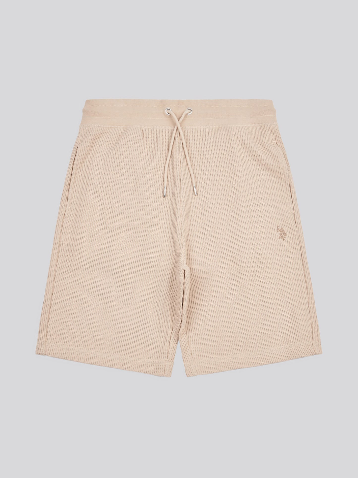 Mens Waffle Texture Short in Doeskin