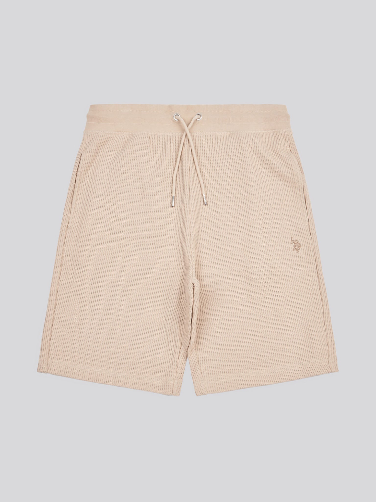 Mens Waffle Texture Short in Doeskin