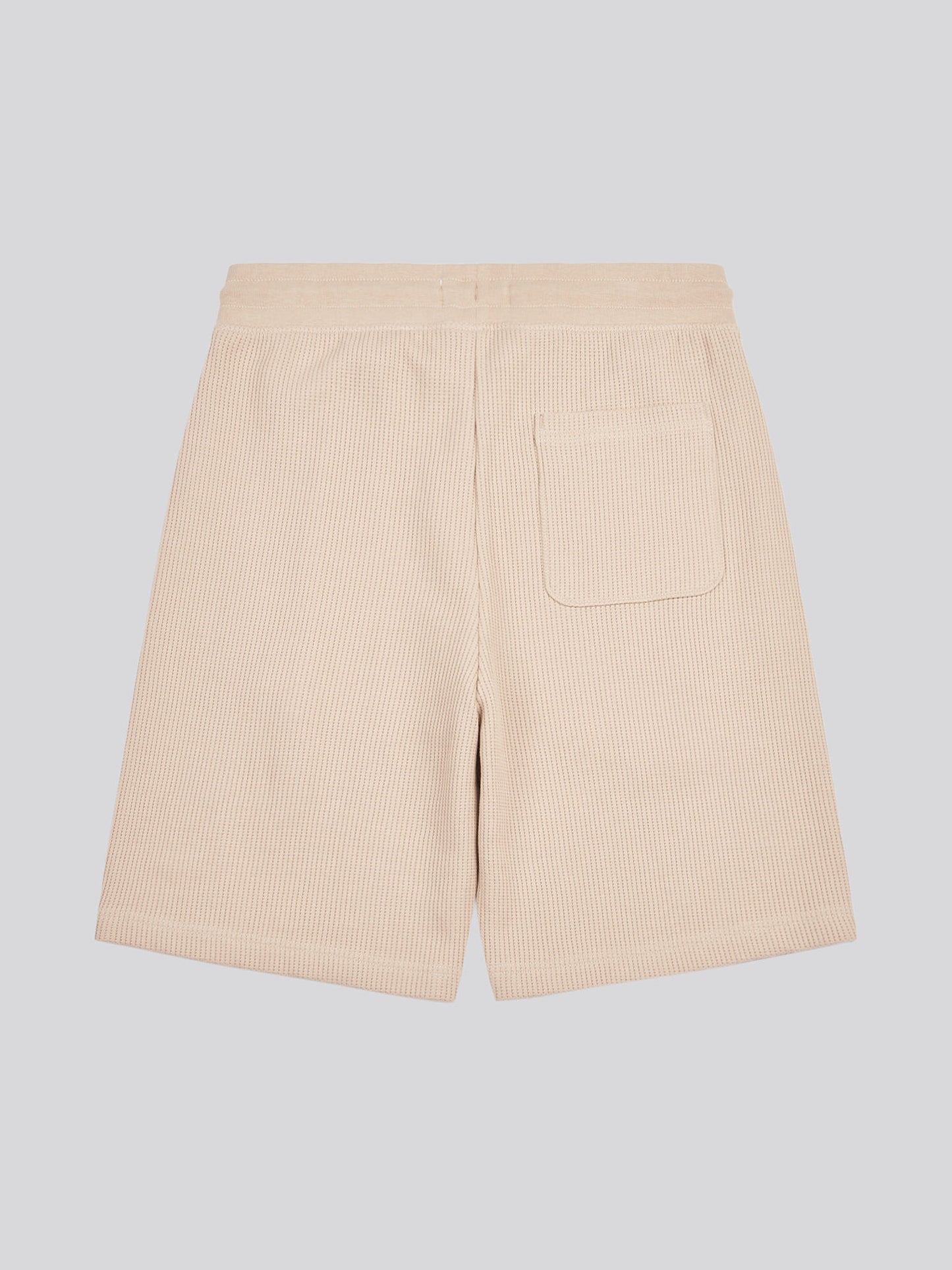 Mens Waffle Texture Short in Doeskin