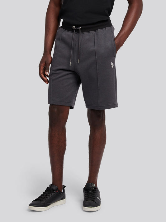 Mens Smart Two Tone Pleat Short in Black