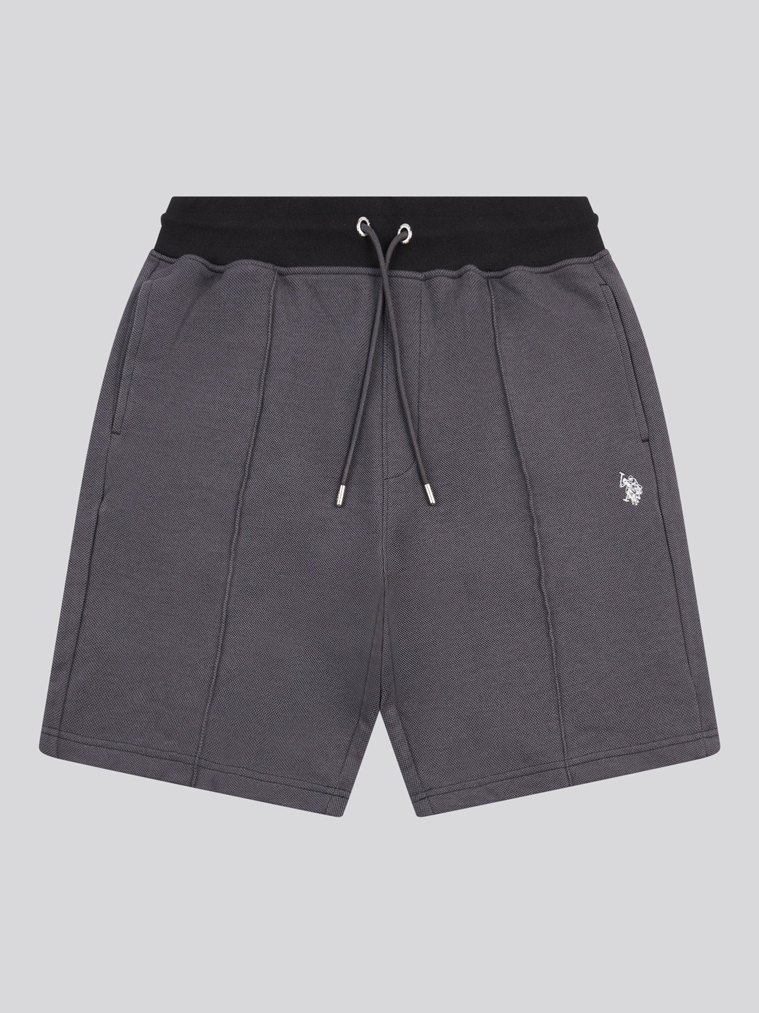 Mens Smart Two Tone Pleat Short in Black
