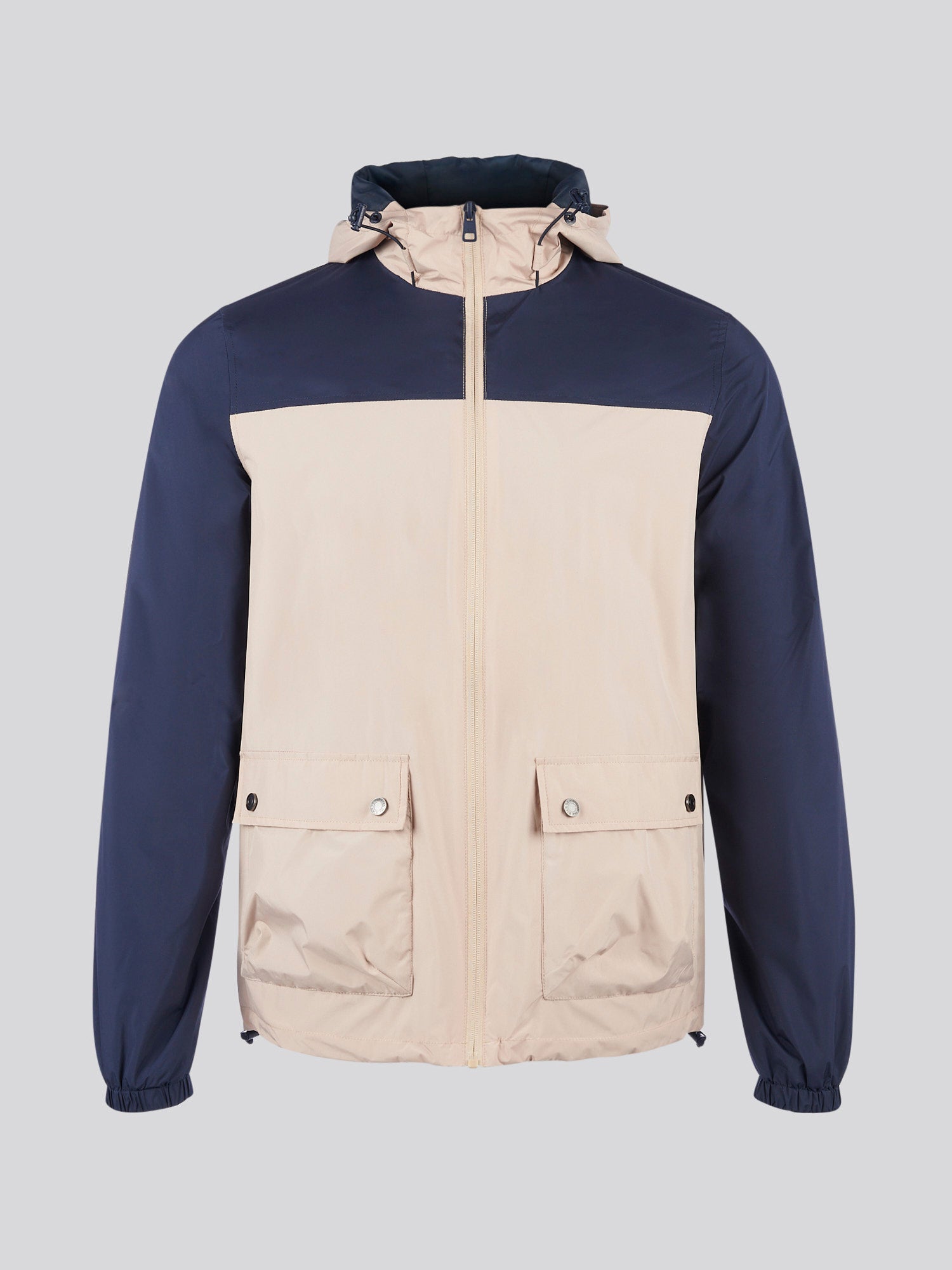 Mens Panelled Windbreaker Jacket in Doeskin