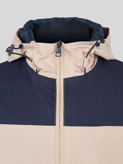 Mens Panelled Windbreaker Jacket in Doeskin