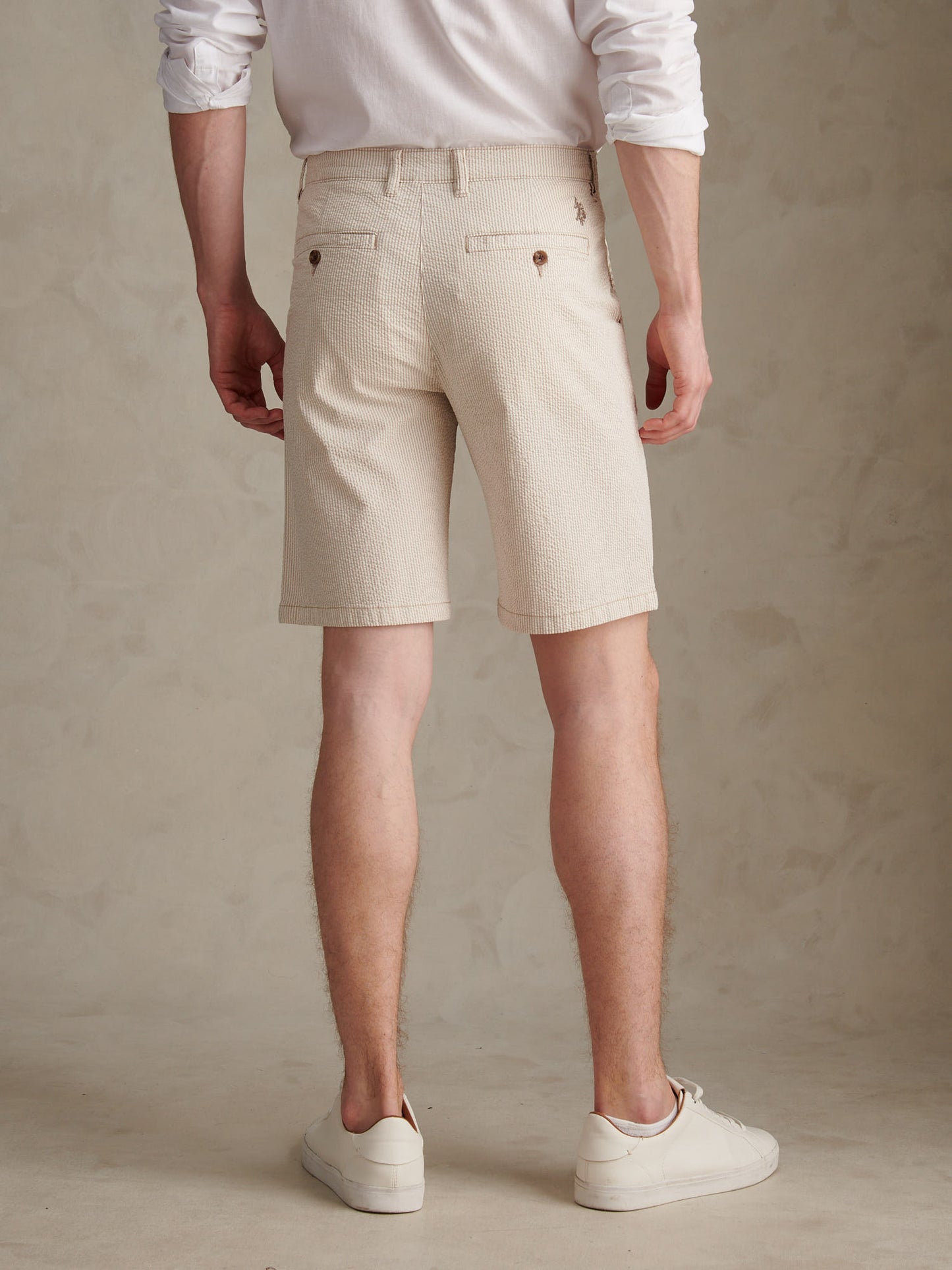 Mens Seersucker Chino Short Atmosphere