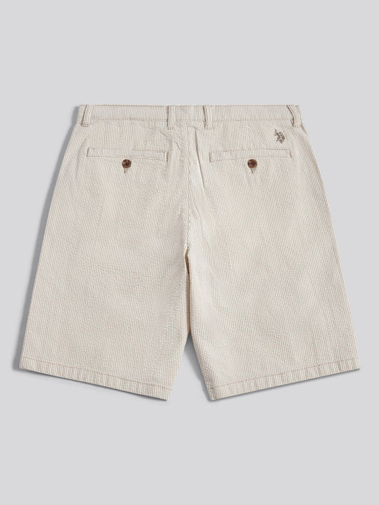 Mens Seersucker Chino Short in Atmosphere