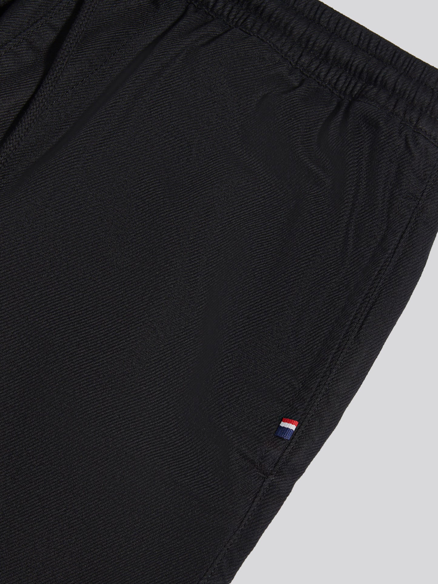 Mens Cotton Twill Drawstring Short in Black
