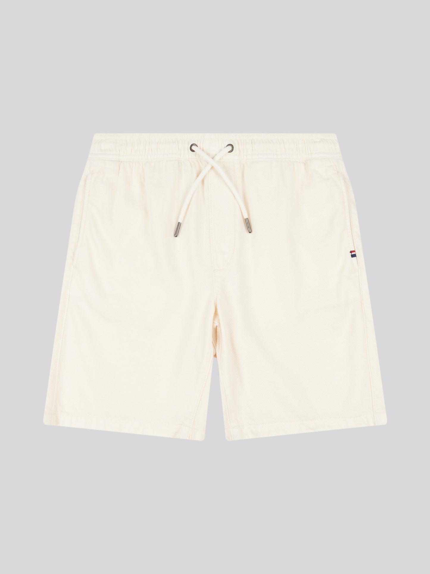 Mens Cotton Twill Drawstring Short in Whisper White