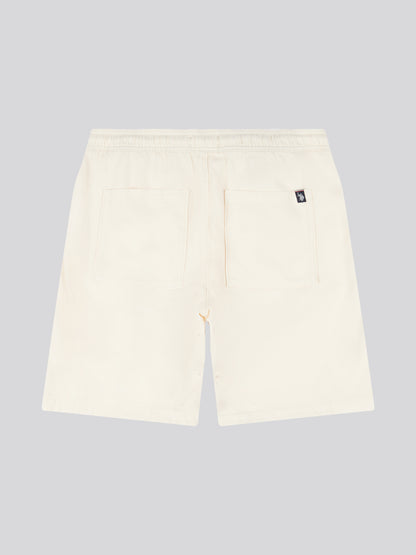 Mens Cotton Twill Drawstring Short in Whisper White