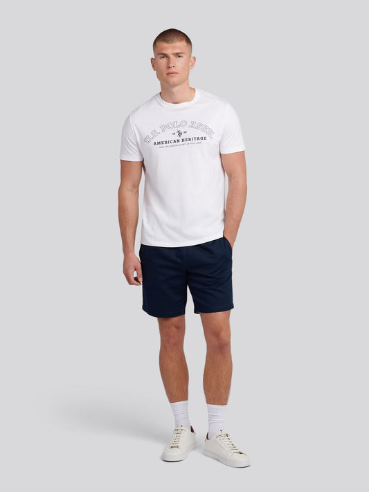 Mens Cotton Twill Drawstring Short in Dark Sapphire Navy