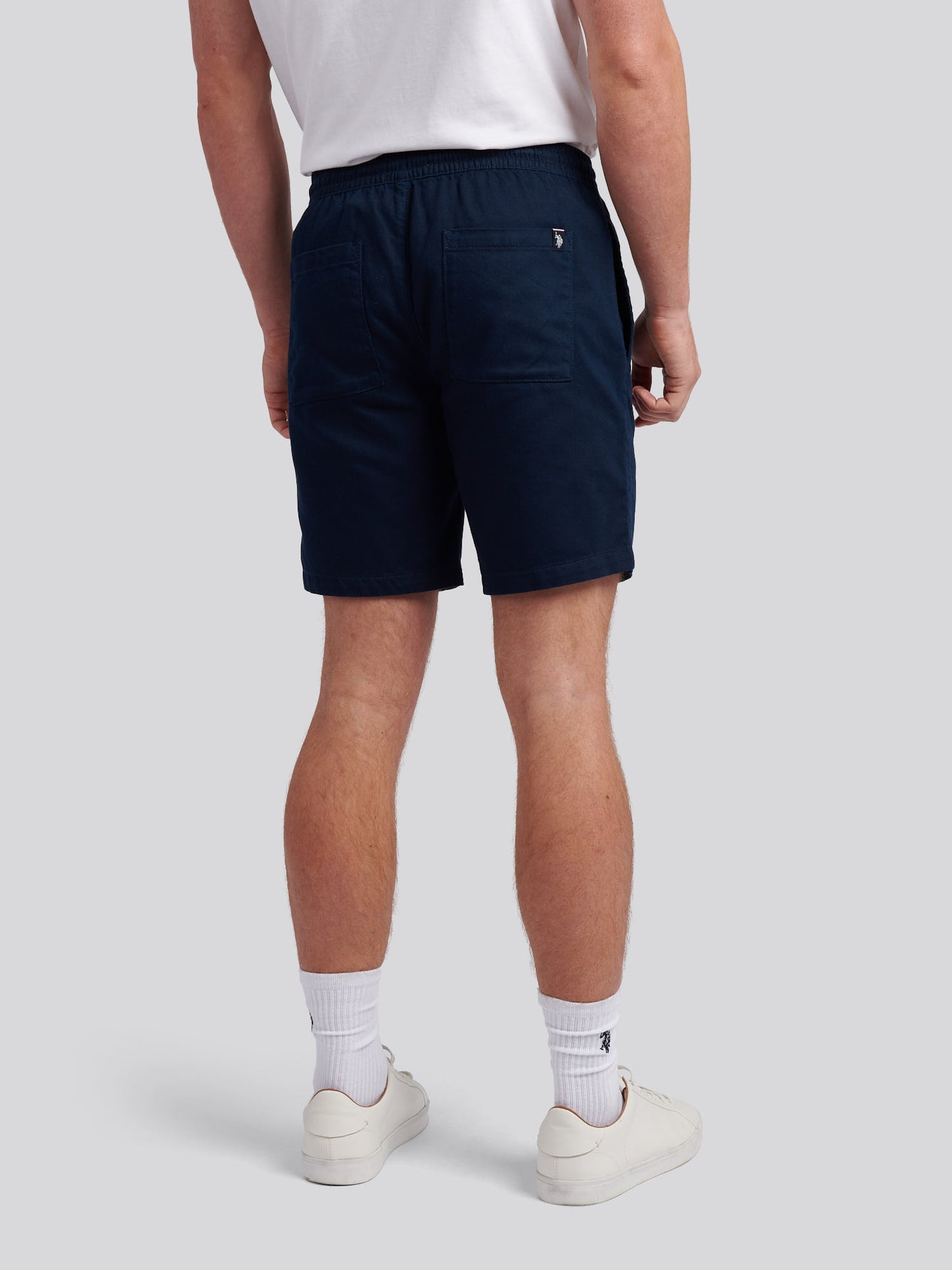 Mens Cotton Twill Drawstring Short in Dark Sapphire Navy