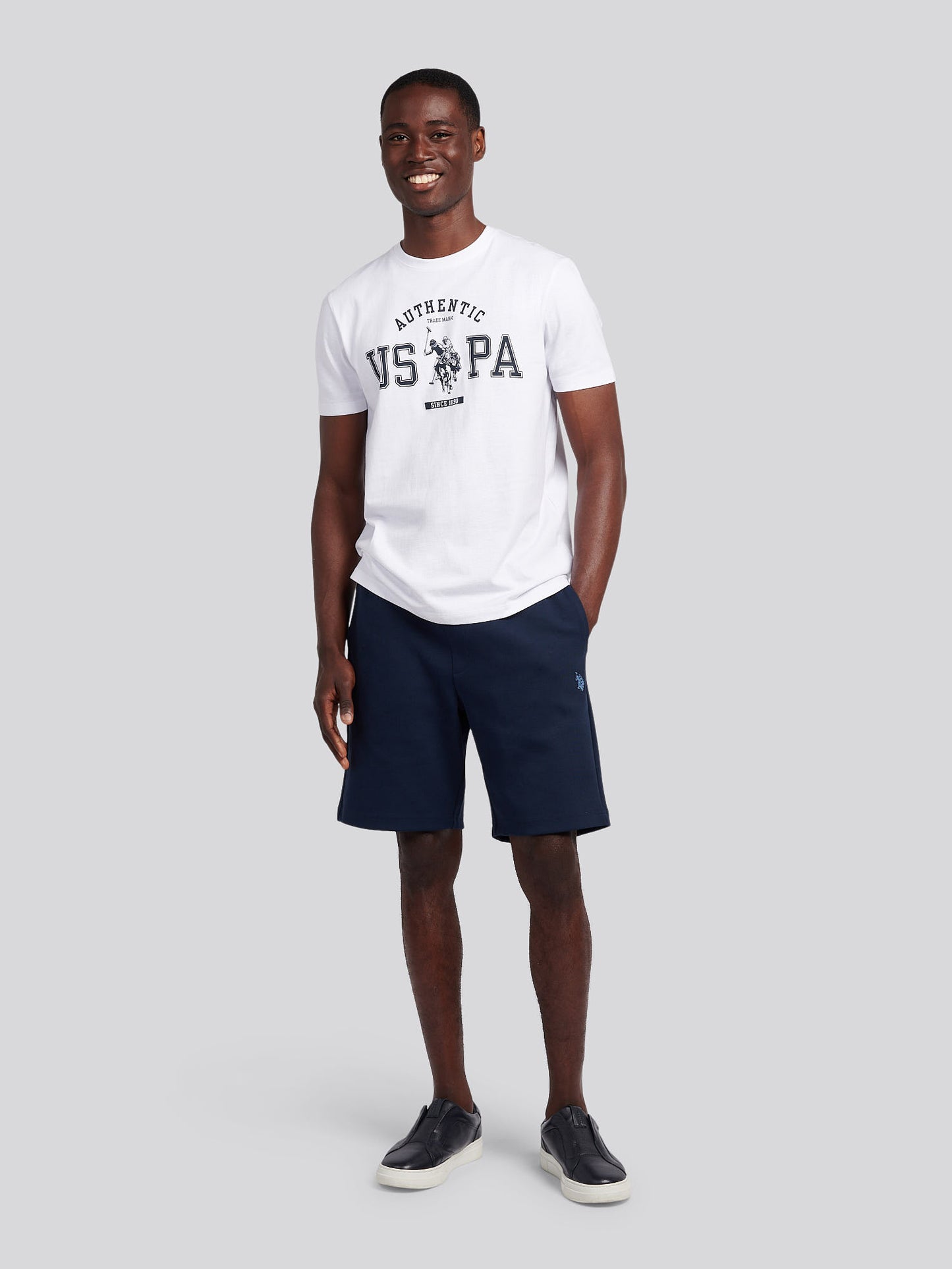 Mens Smart Interlock Short in Dark Sapphire Navy / Moonlight Blue DHM