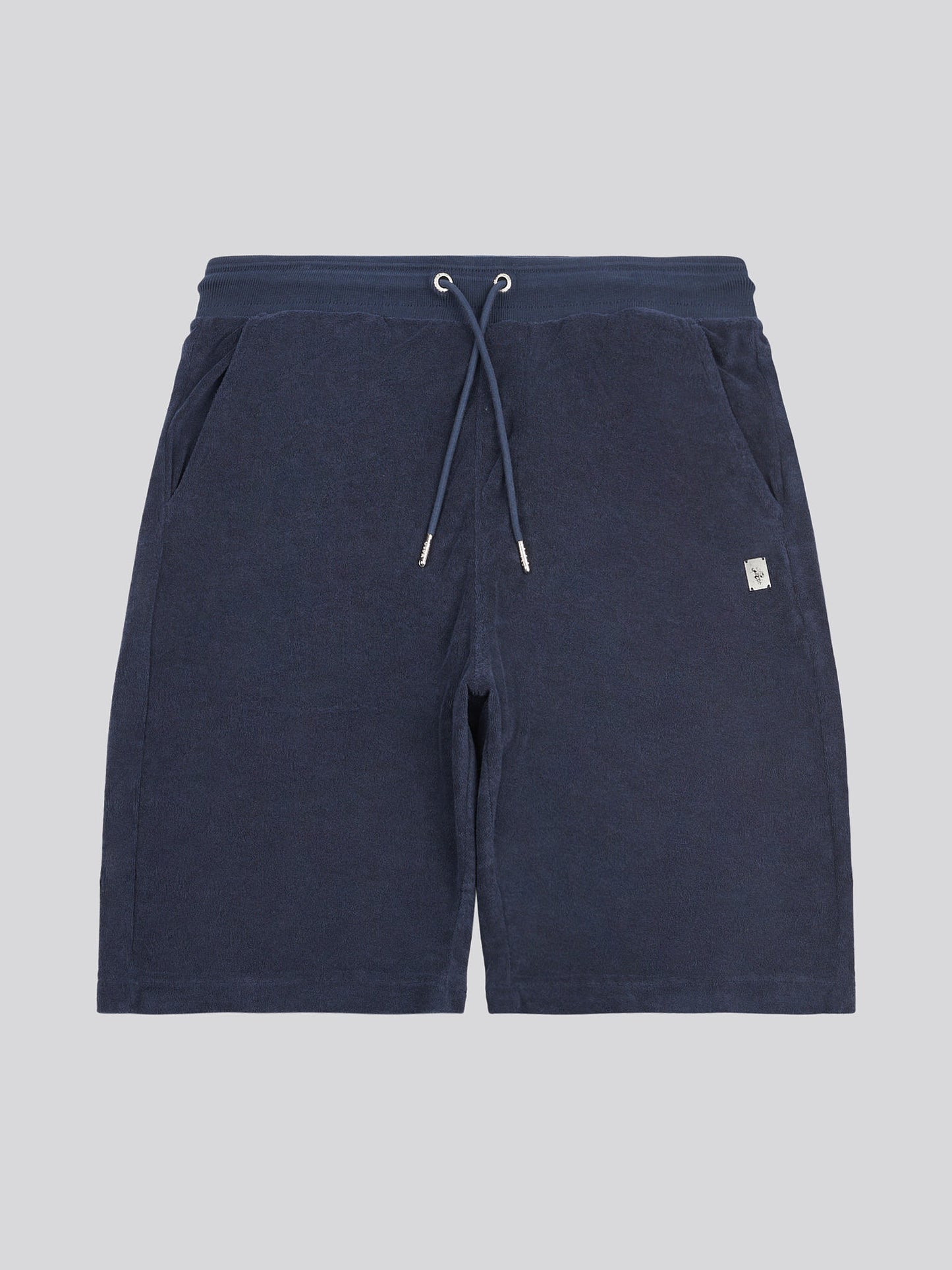 Mens Terry Drawstring Short in Dark Sapphire Navy