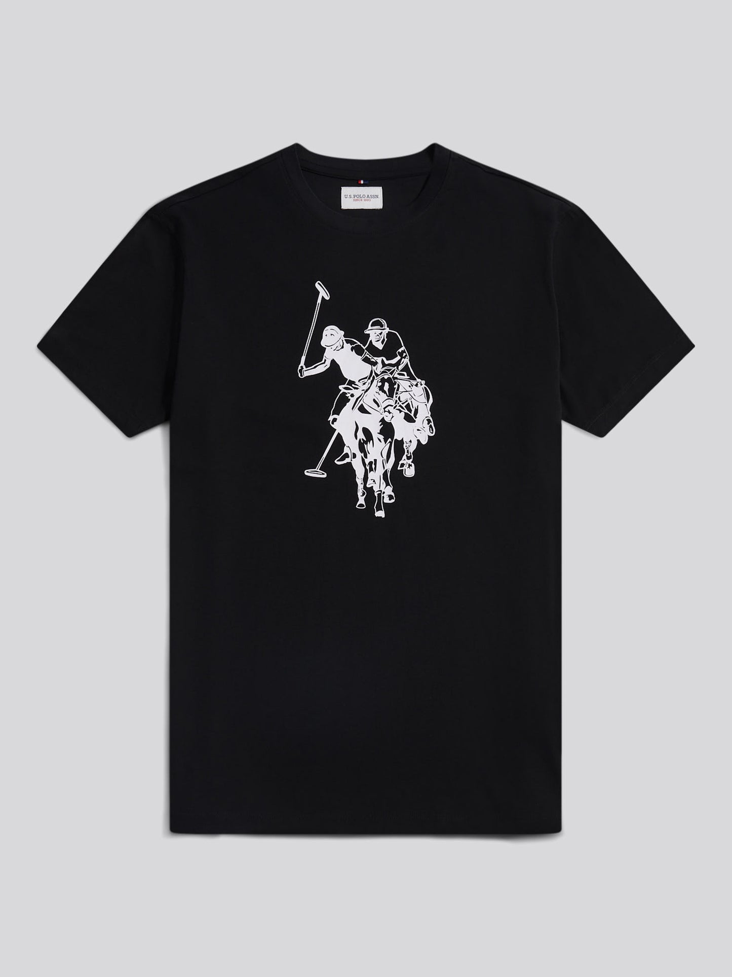 Mens Double Horsemen Graphic T-Shirt in Black