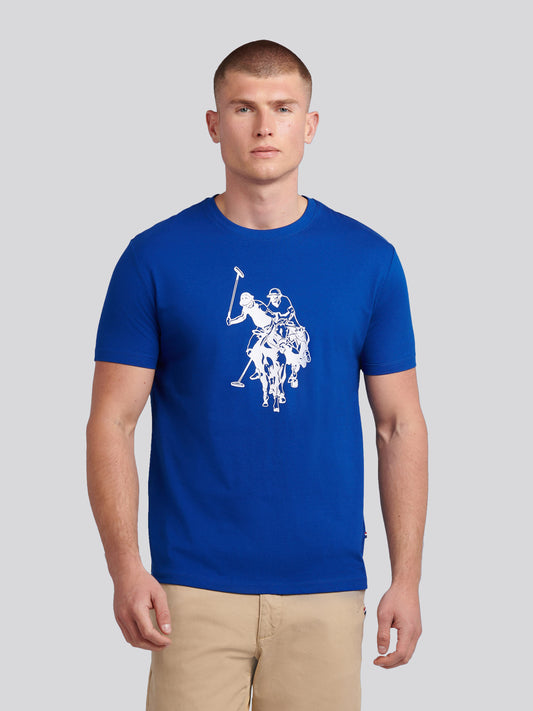 Mens Double Horsemen Graphic T-Shirt in Sodalite Blue