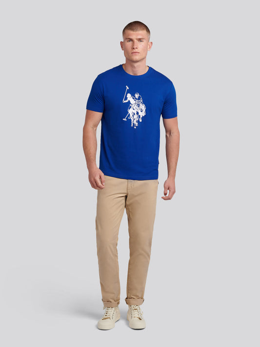 Mens Double Horsemen Graphic T-Shirt in Sodalite Blue
