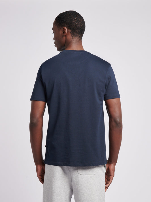 Mens Double Horsemen Graphic T-Shirt in Dark Sapphire Navy