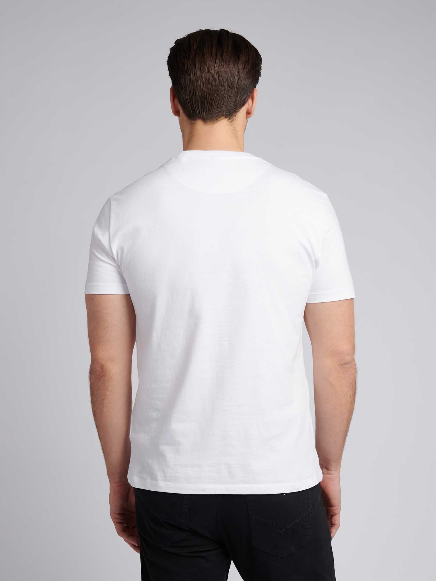 Mens USPA Print Graphic T-Shirt in Bright White