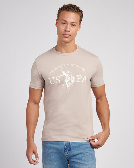 Mens USPA Print Graphic T-Shirt in Atmosphere