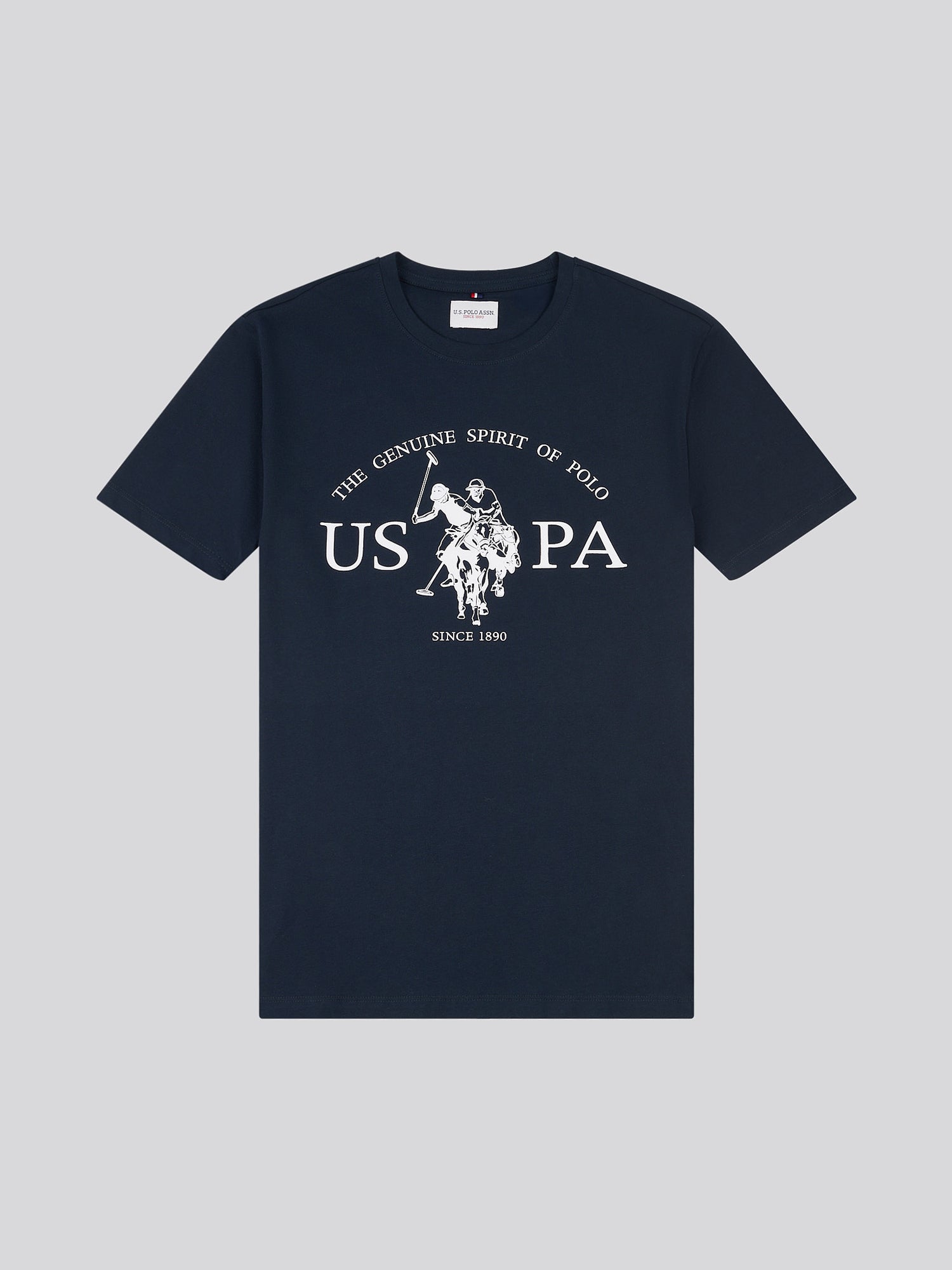 Mens USPA Print Graphic T-Shirt in Dark Sapphire Navy