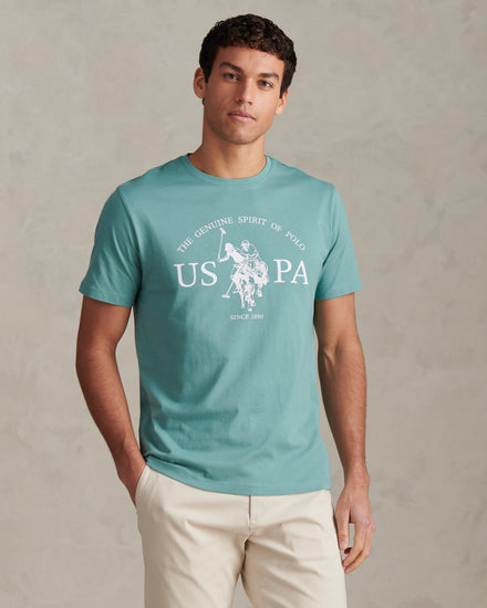 Mens USPA Print Graphic T-Shirt in Arctic